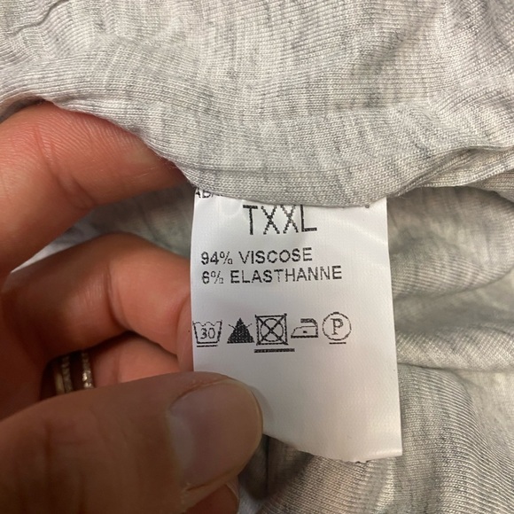 Light Heather Grey Foldover Modest Pencil Skirt - Picture 2 of 4